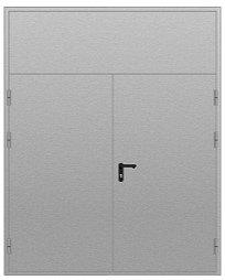 Дверь противопожарная с фрамугой двупольная